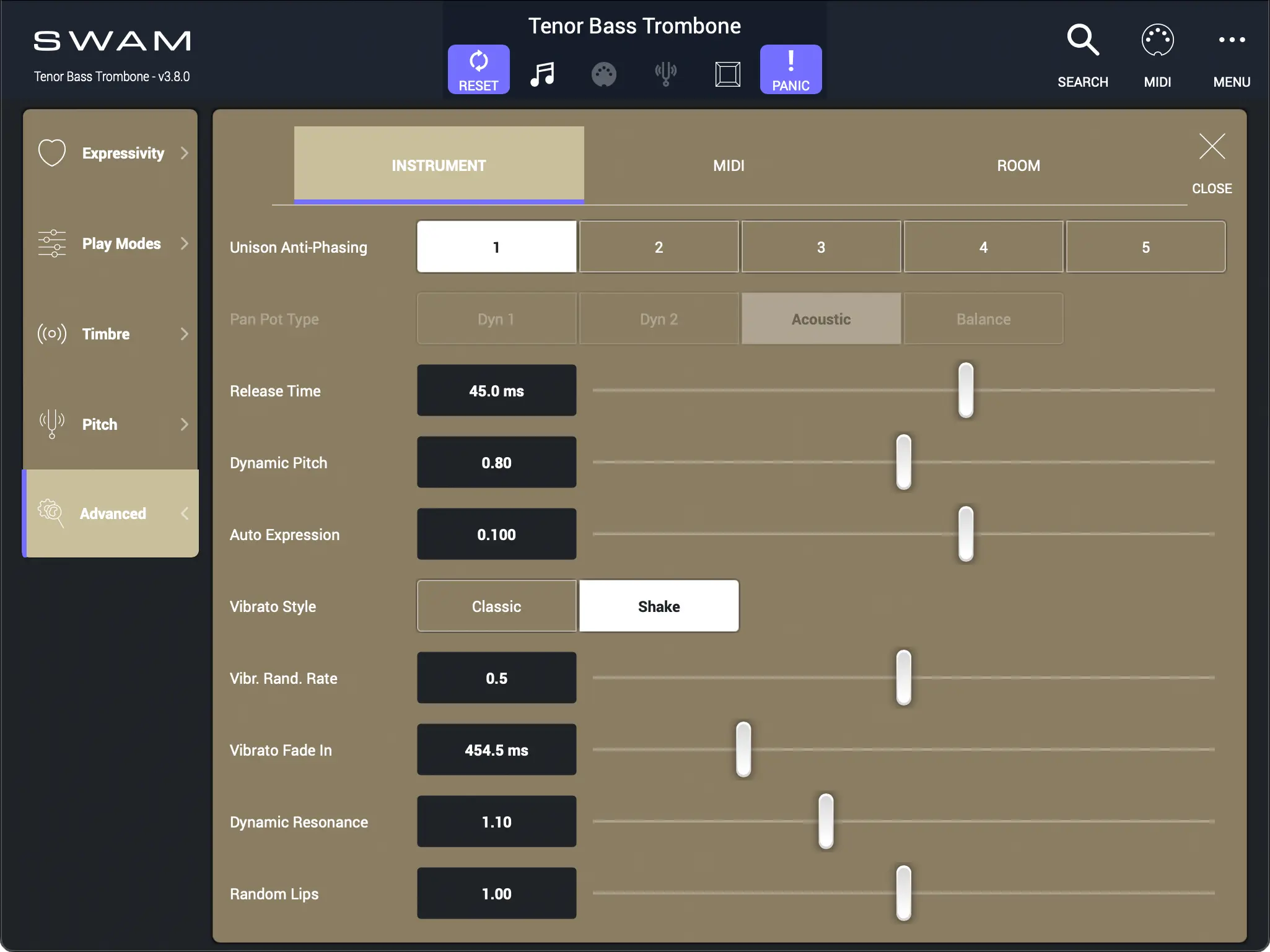 Advanced - Instrument